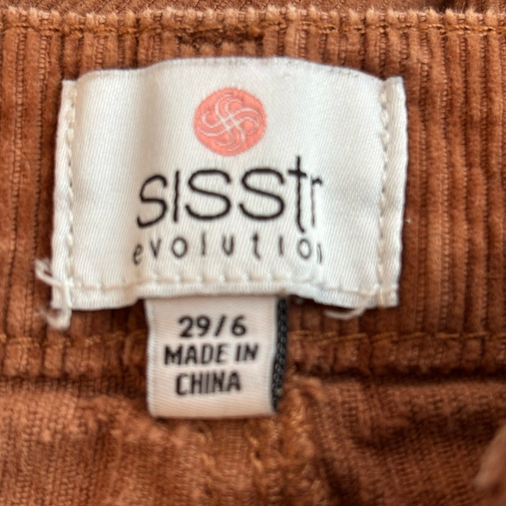 Sisstrevolution‎ Poppy Wide Leg Corduroy Pants - Henna / Rust - Size 29/6 - Picture 2 of 5